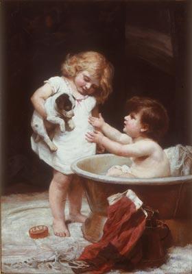 Frederick Morgan His turn next oil painting picture